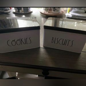 Rae dunn tin containers